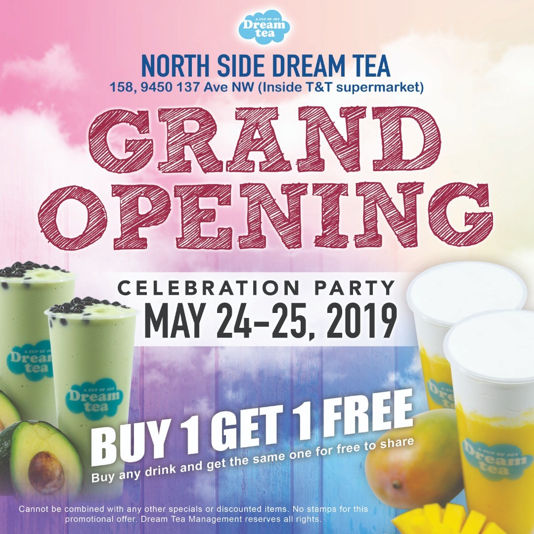 Poster Design For Our Client Dream Tea House North Side Location Grand Opening Wewa Design Inc